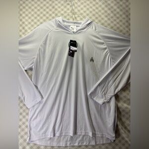 NWT Mens Midubi Exercise Shirt With Sun Protection Long Sleeve Quick White 2XL